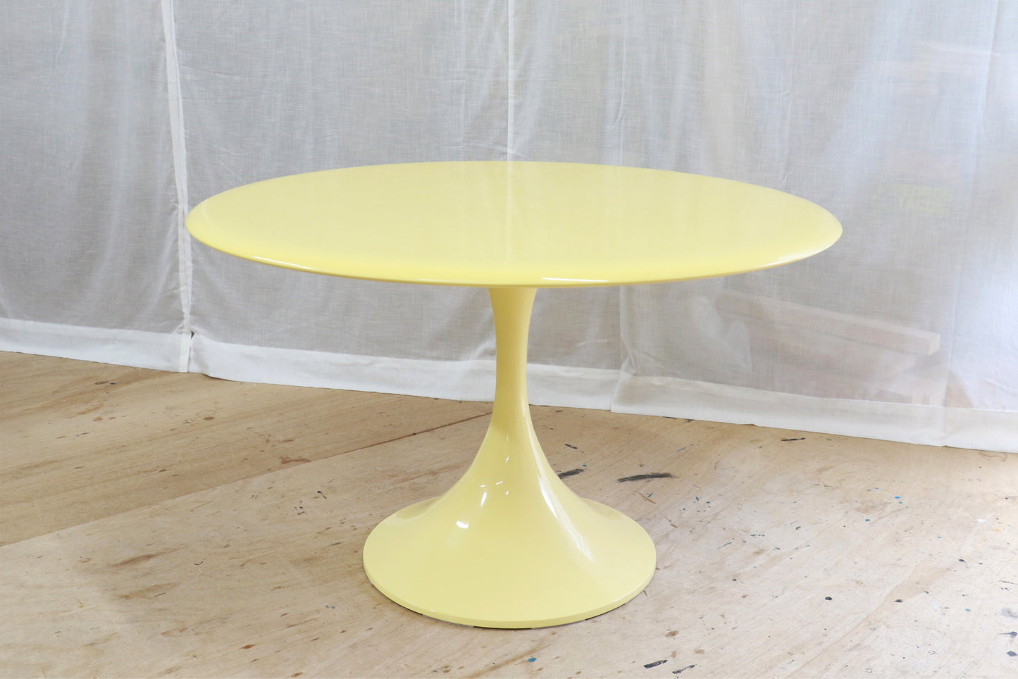 Cream Yellow Round Table