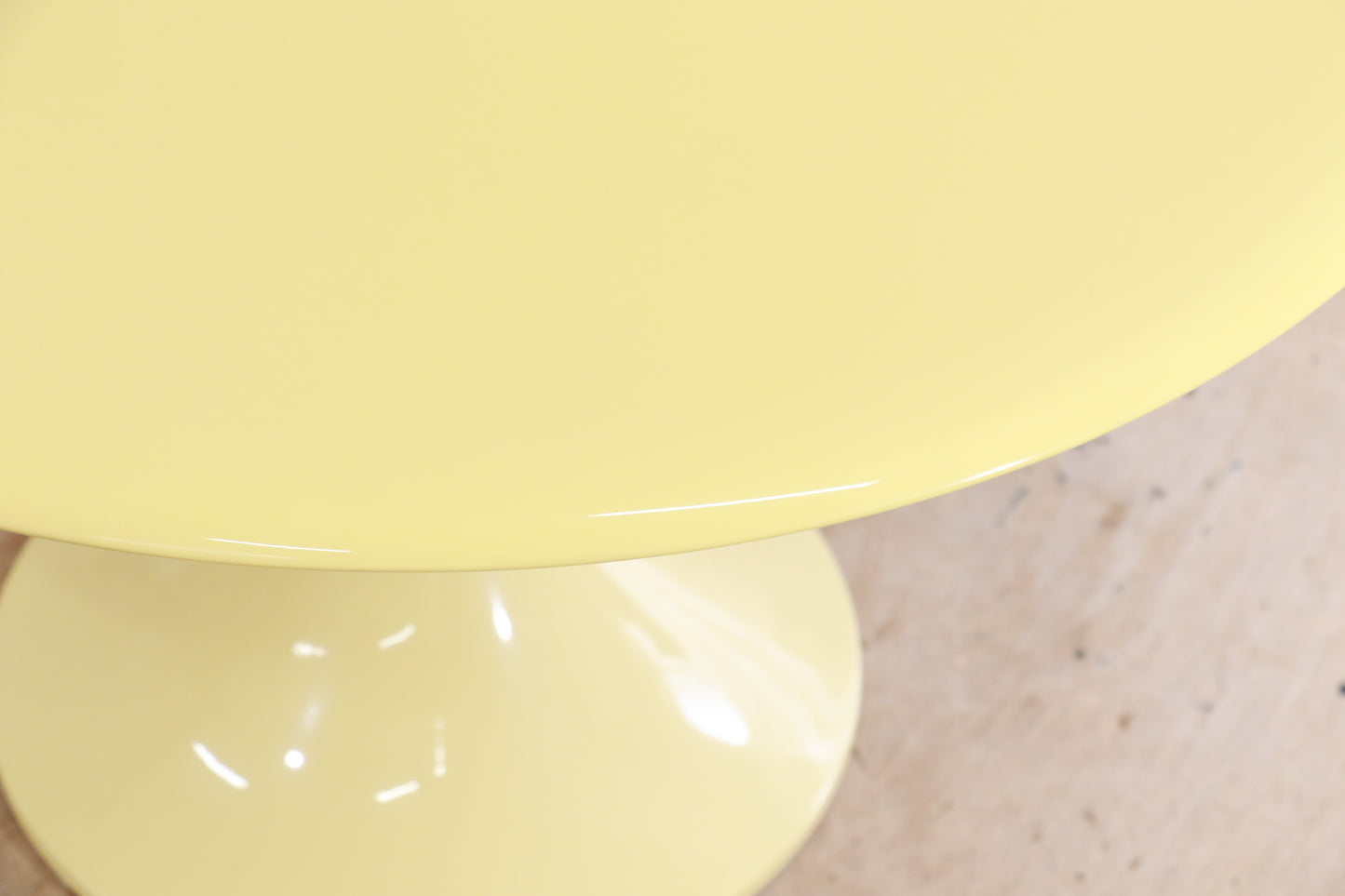 Cream Yellow Round Table