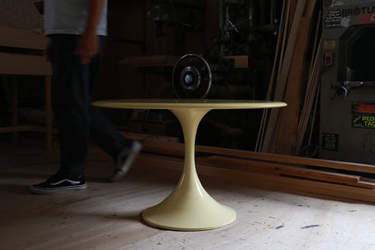 Cream Yellow Round Table