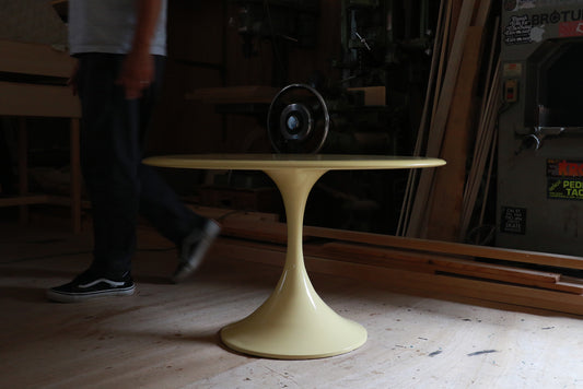 Cream Yellow Round Table